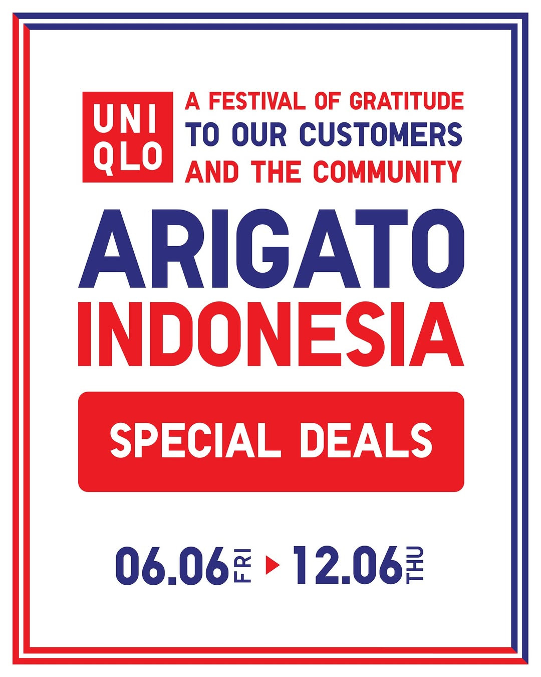 Promo Uniqlo Arigato Indonesia Special Deals 6 - 12 Juni 2025