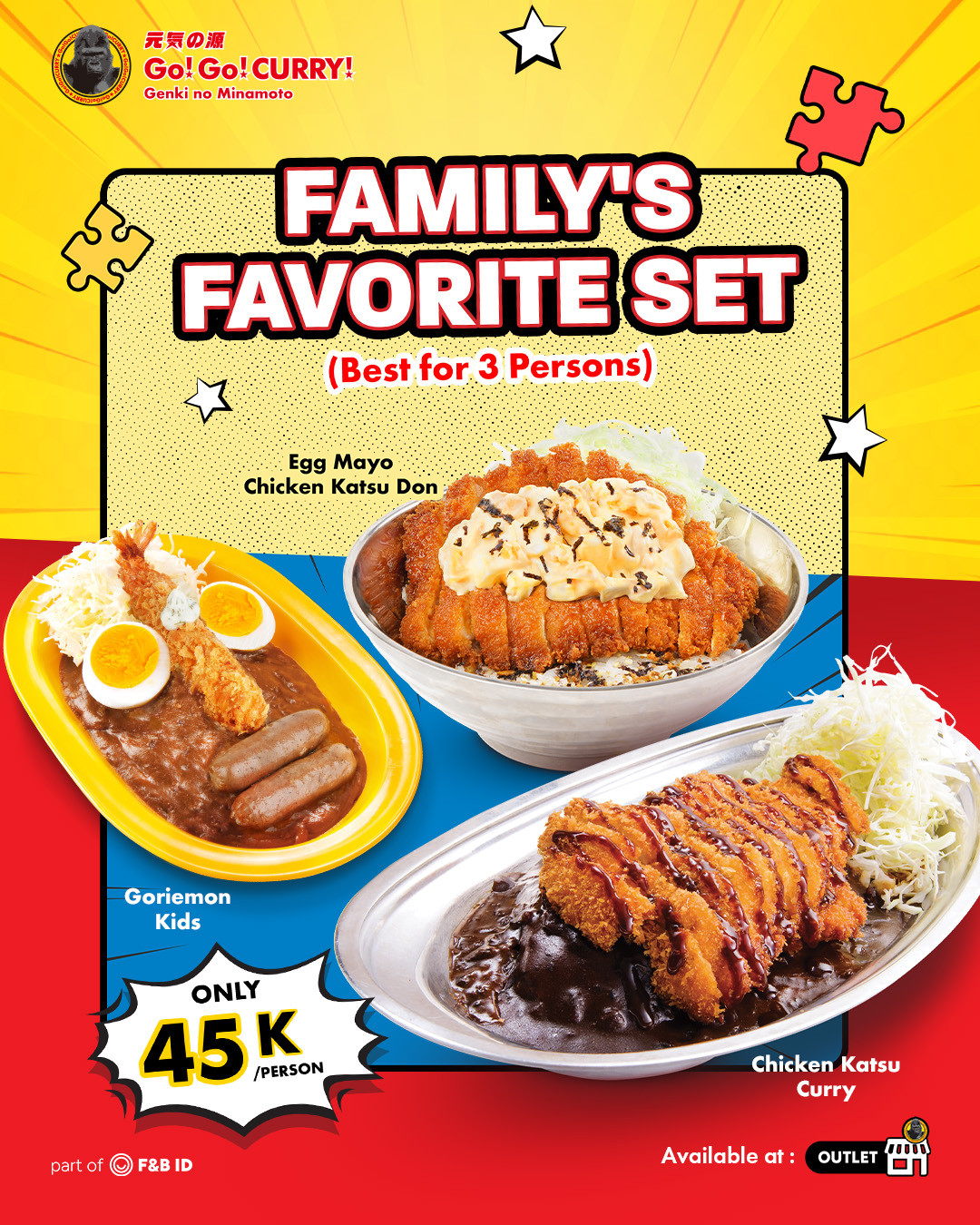 Promo Go Go Curry Family's Family Set - Image 2