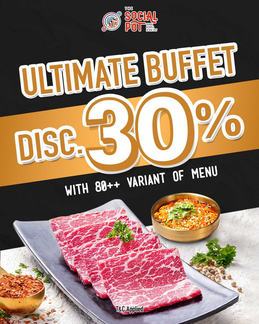 Promo The Social Pot Ultimate Buffet Diskon 30% - Image 1