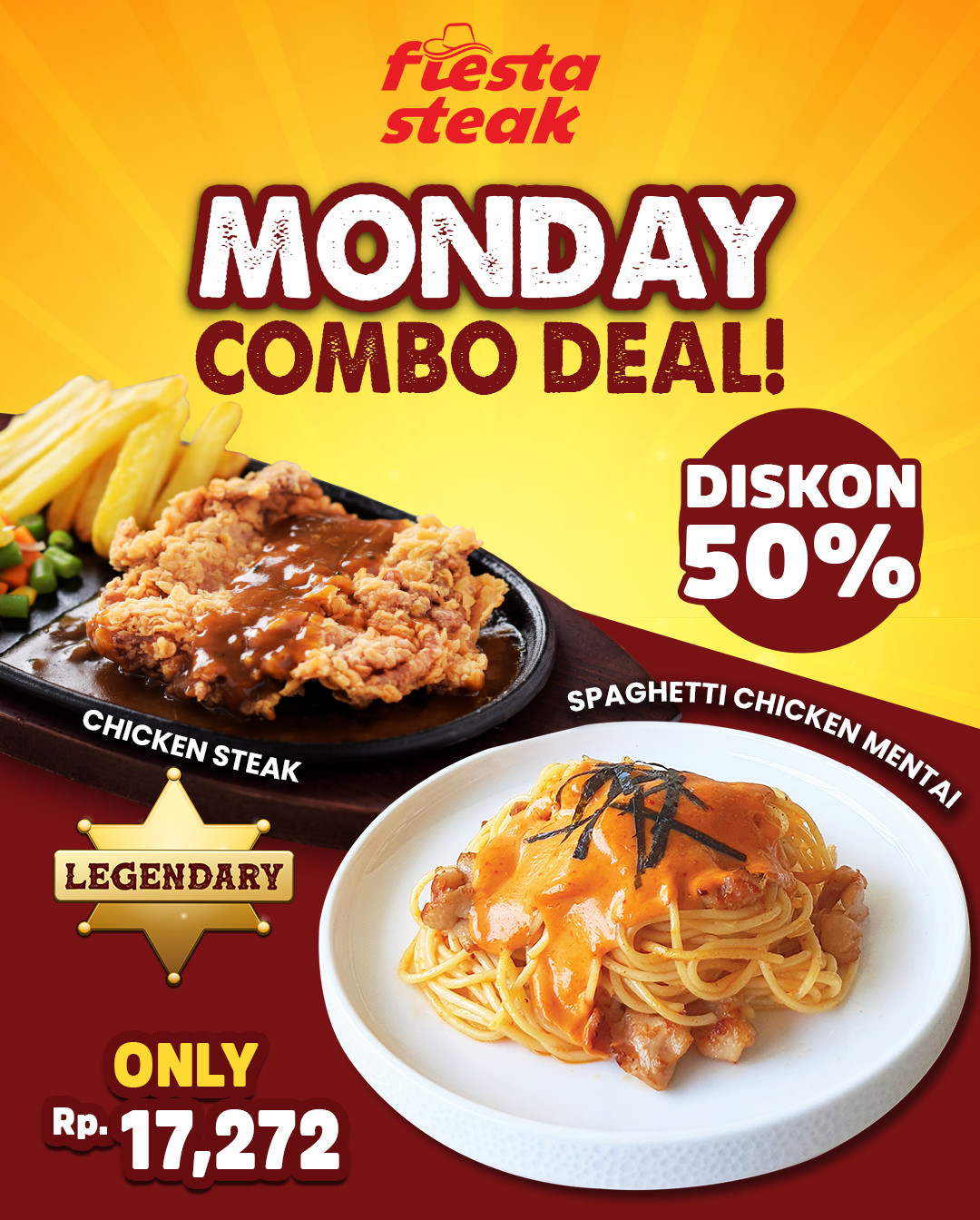 Promo Fiesta Monday Combo Deal Diskon 50% - Image 1