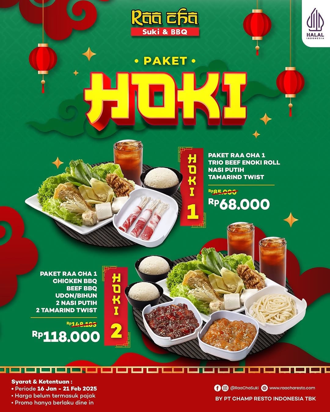 Promo Raa Cha Suki & BBQ Paket Hoki Mulai Dari Rp 68.000 - Image 1