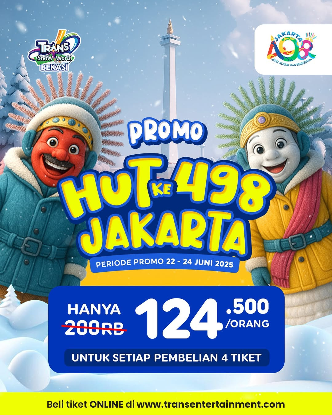 Promo Trans Snow Bekasi HUT Jakarta Hanya Rp 124.500/Orang - Image 2