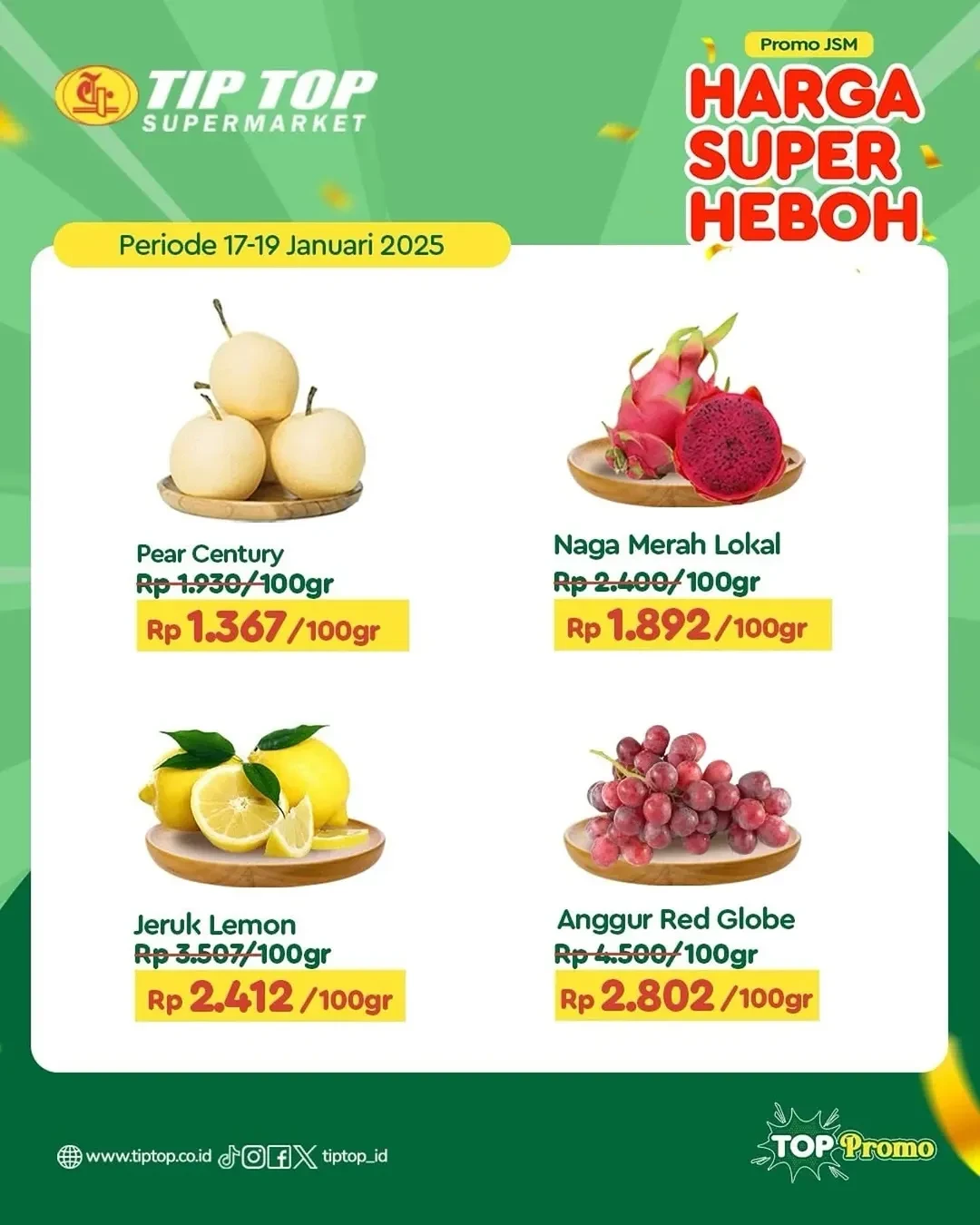 Promo Tip Top JSM Harga Super Heboh  17 - 19 Januari 2025 - Image 1