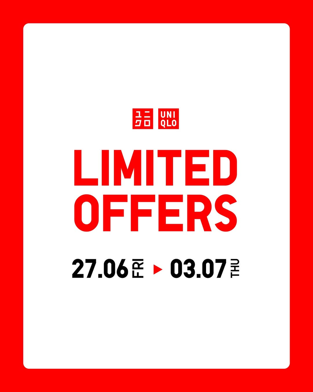 Promo Uniqlo Limited Offers Periode 25 Juni - 3 Juli 2025