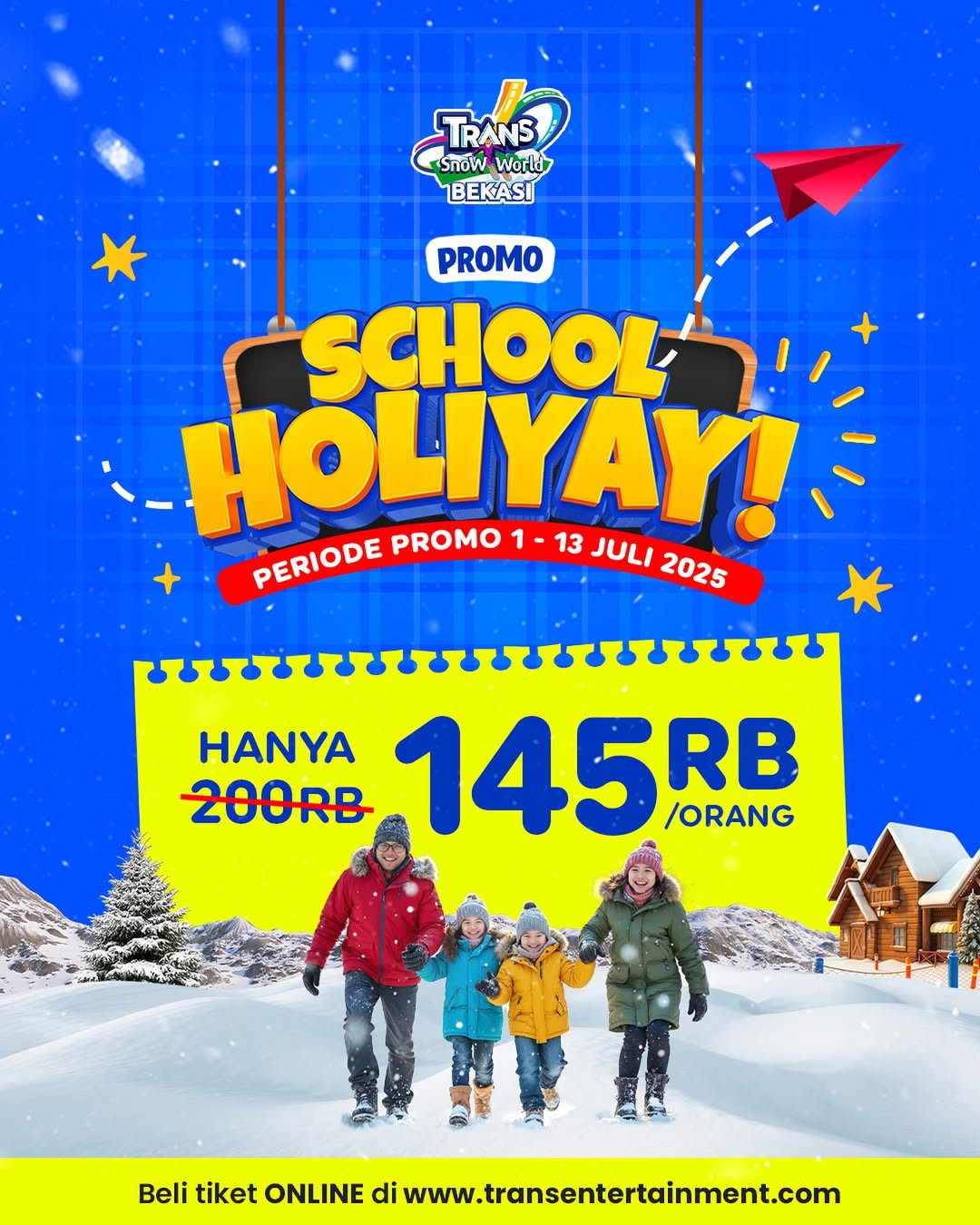 Promo Trans Snow Bekasi School Holiyay Hanya Rp 145K/Orang - Image 1