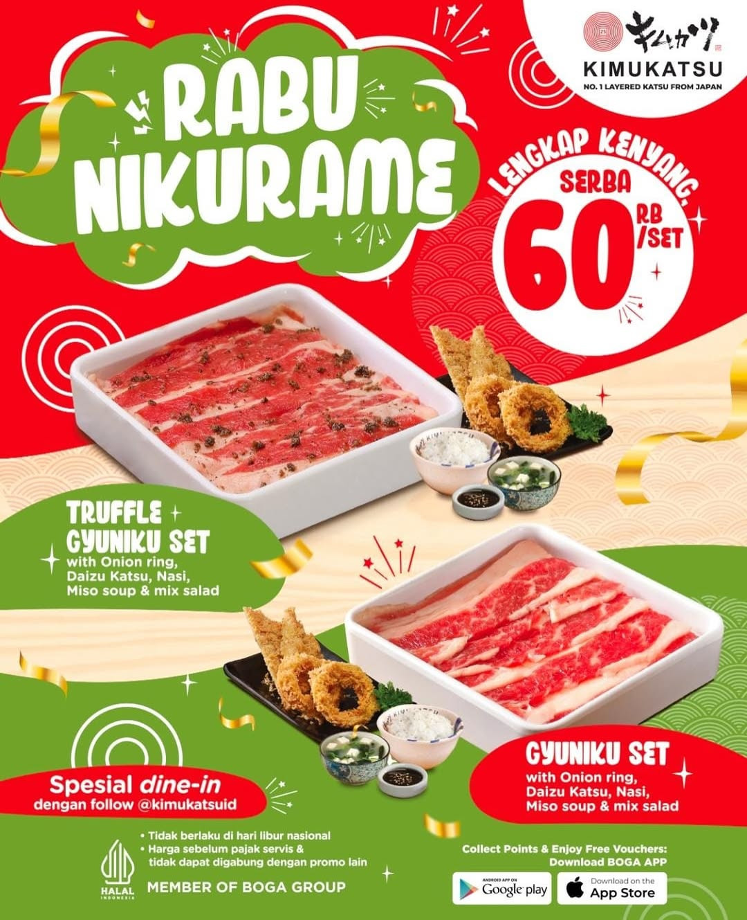 Promo Kimukatsu Rabu Nikurame Serba Rp 60K/Set - Image 1