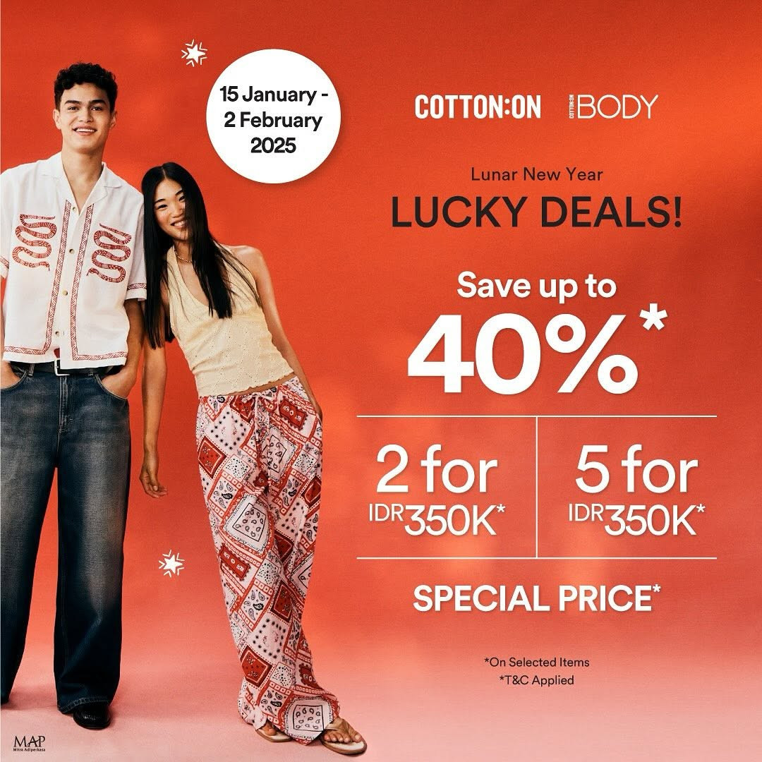 Promo Cotton On Lunar New Year Lucky Deals Diskon s/d 40% + Special Price - Image 2