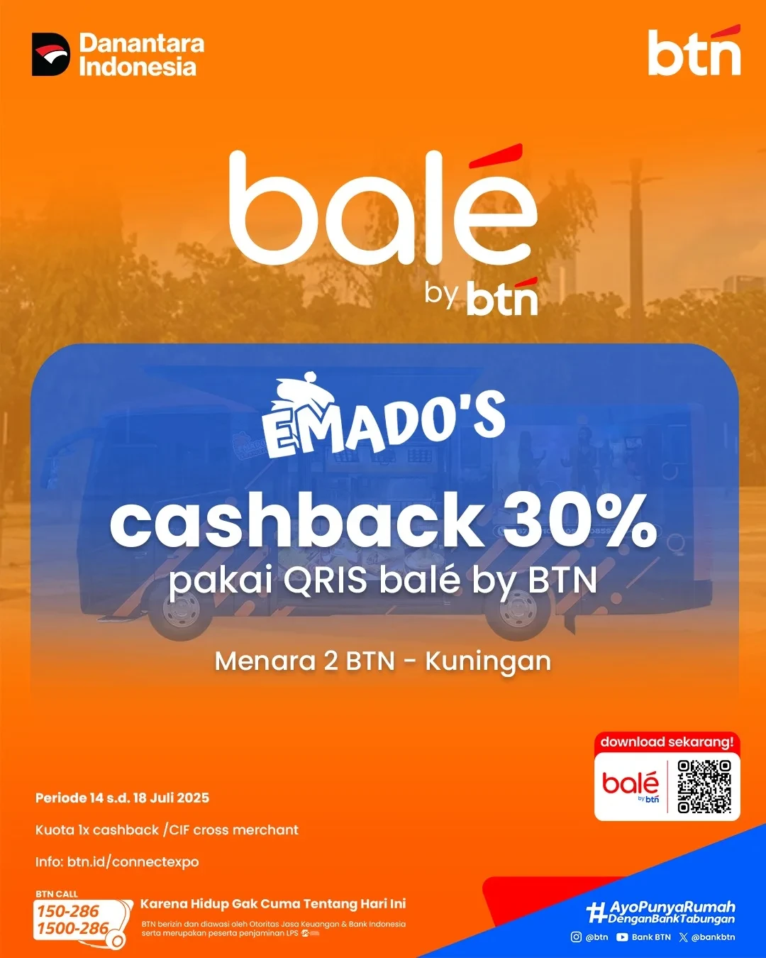 Promo Emados Shawarma Cashback 30% dengan QRIS BRI - Image 1