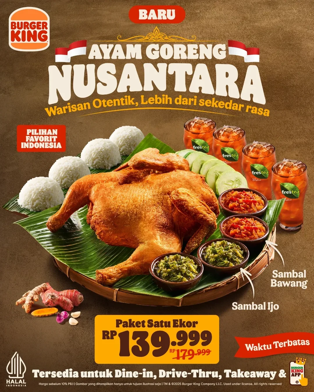 Promo Burger King Ayam Goreng Nusantara Satu Ekor Rp 139.999