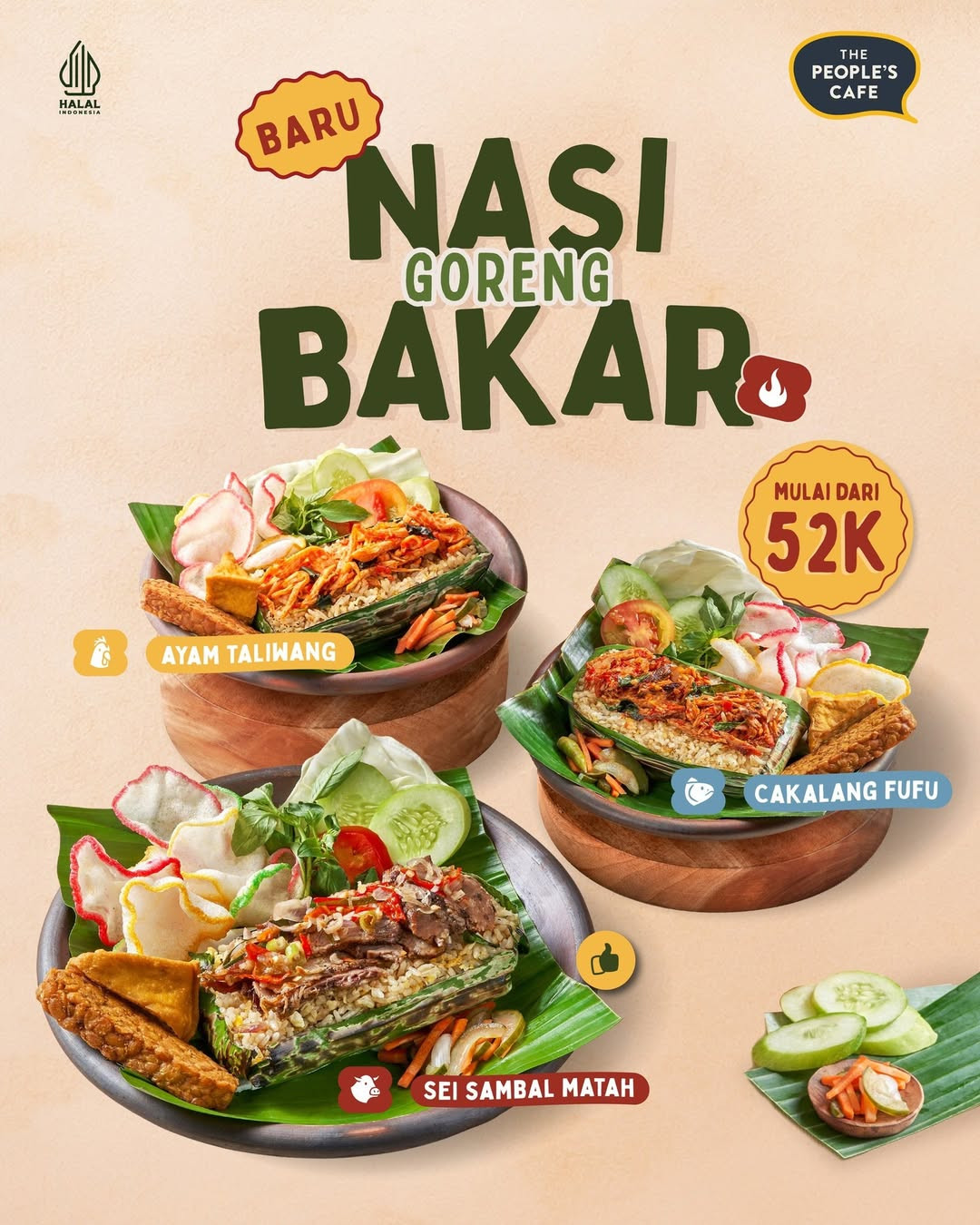 Promo People's Cafe Nasi Goreng Bakar Mulai Dari Rp 52K - Image 1