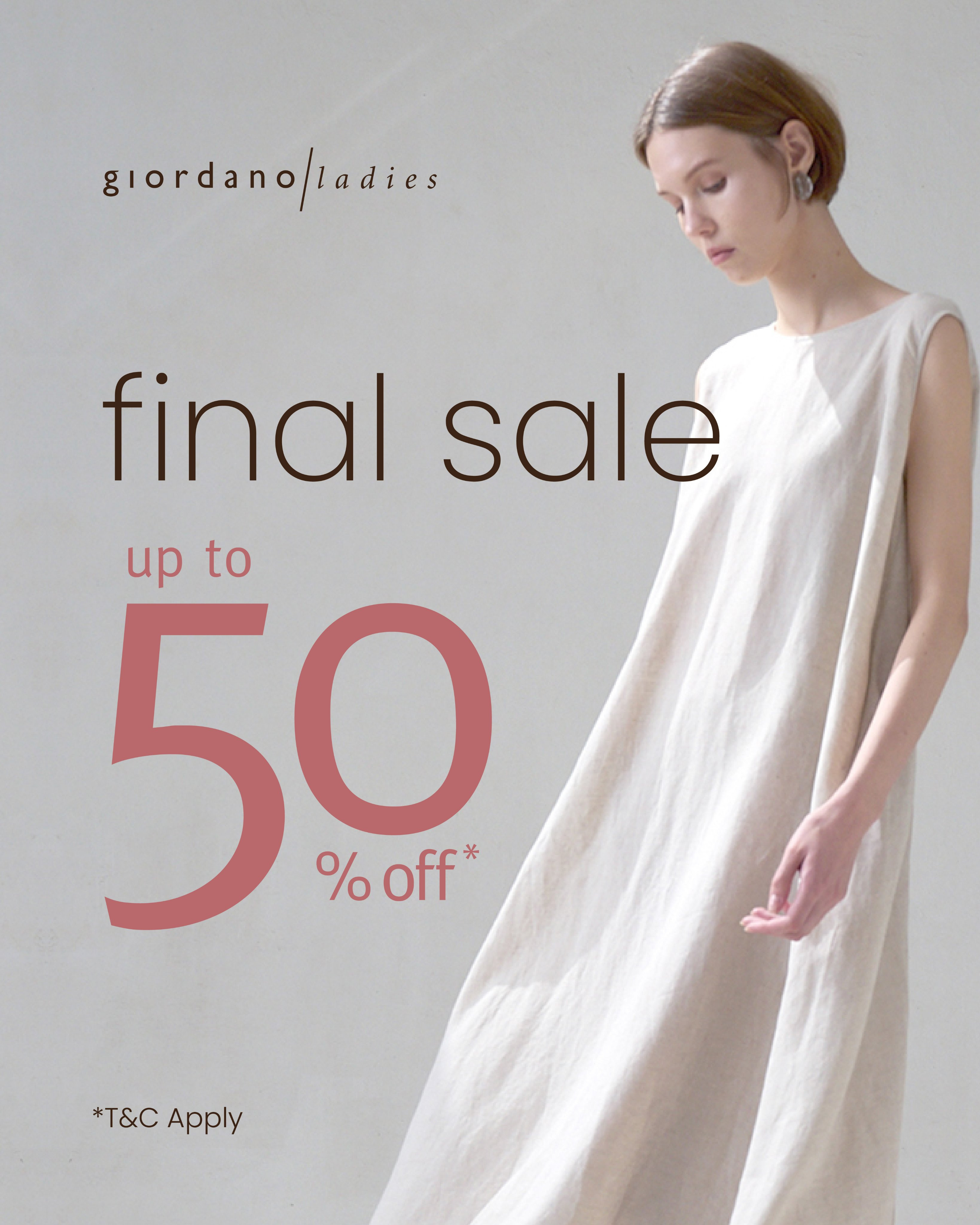 Promo Giordano Ladies Final Sale Diskon s/d 50%