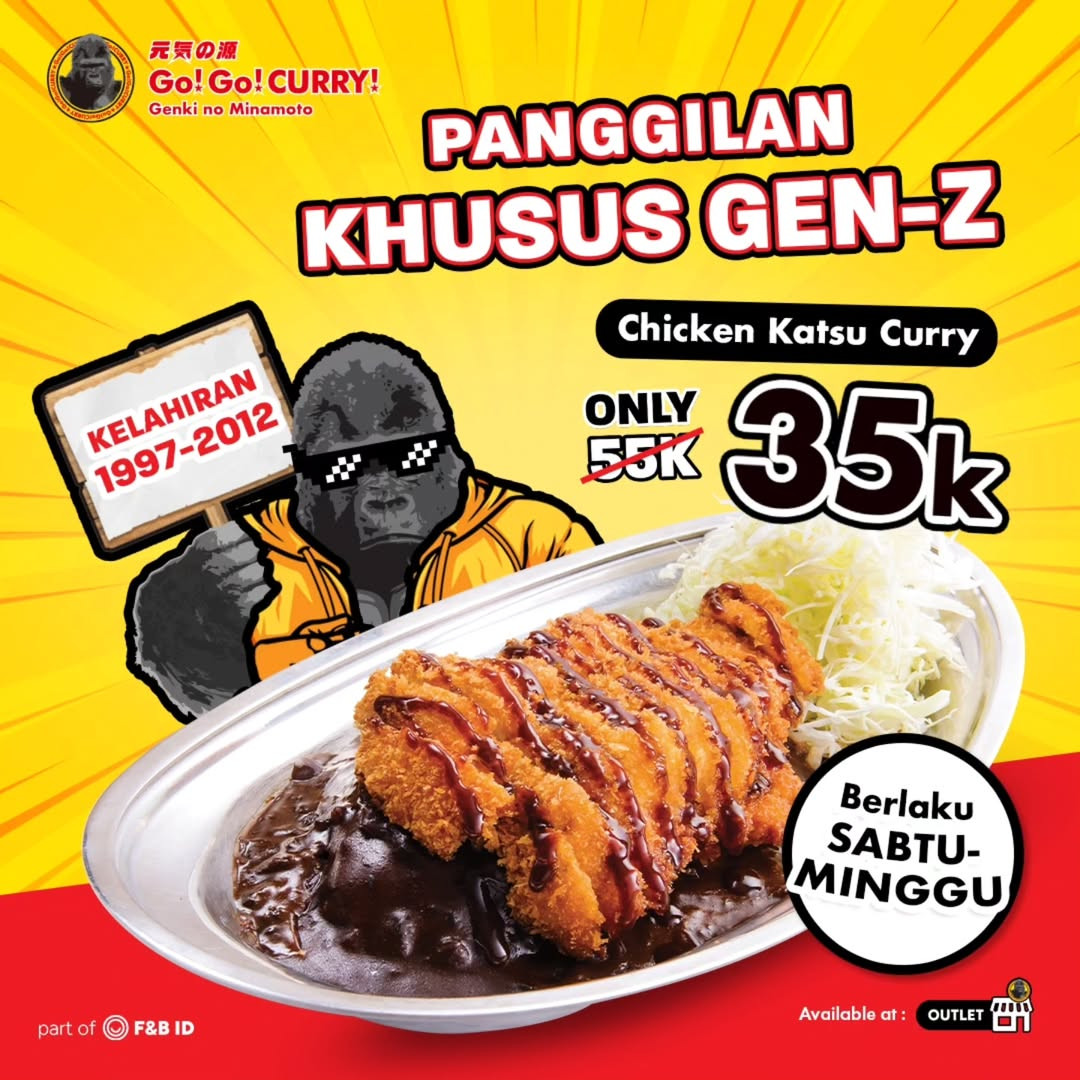 Promo Go! Go! Curry Buy Khusus Gen Z Hanya Rp 35.000 Untuk Kelahiran 1997 - 2012 - Image 2