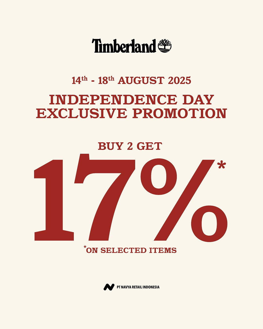 Promo Timberland Independence Day Exclusive Beli 2 Diskon 17% - Image 2