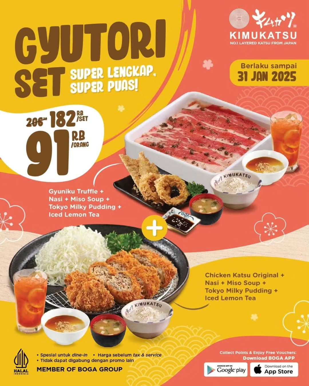 Promo Kimukatsu Gyutori Set Rp 91.000/Orang - Image 1