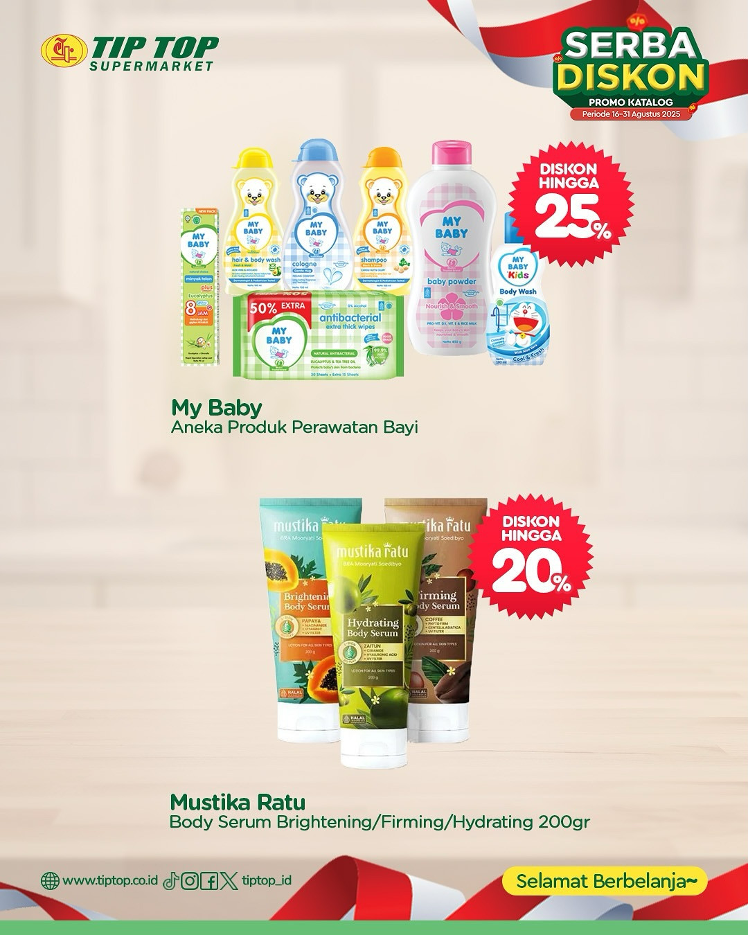 Promo Tip Top Serba Diskon 16 - 31 Agustus 2025 - Image 1