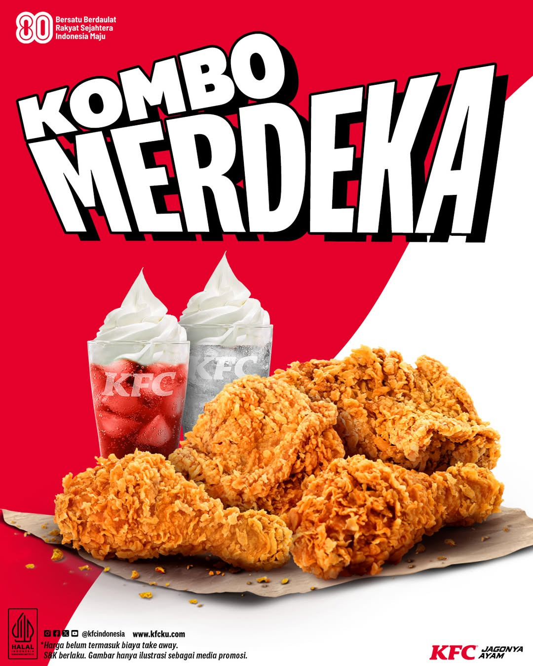 Promo KFC Kombo Merdeka Rp 80.000