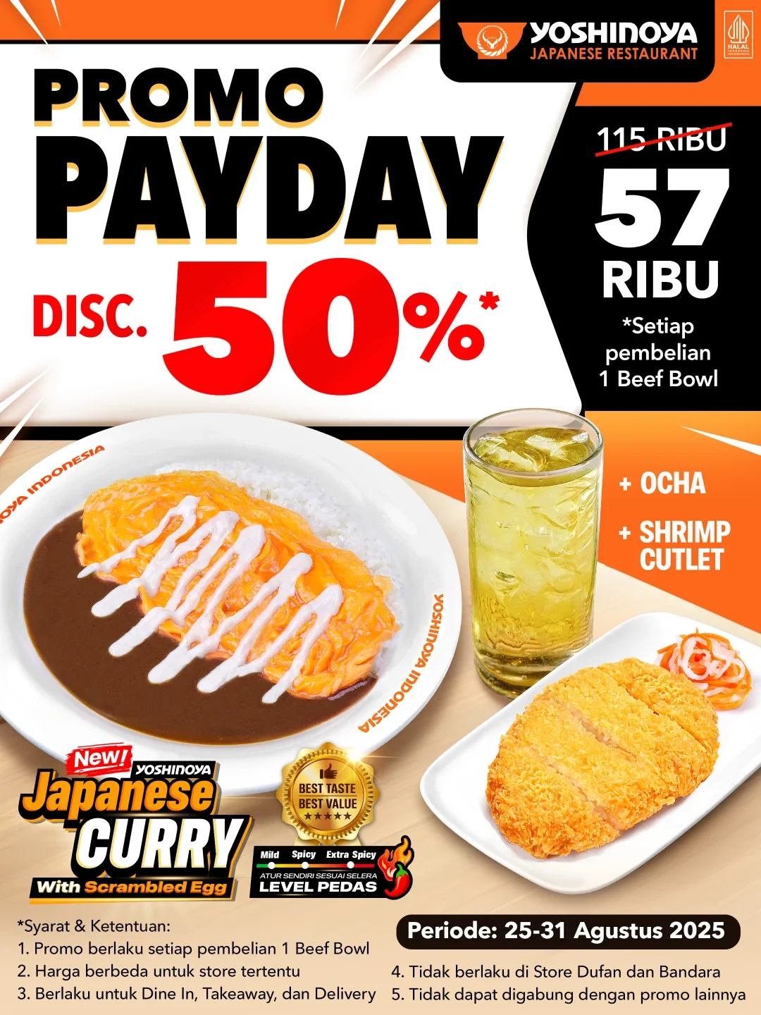 Promo Yoshinoya Payday Diskon 50% - Image 2