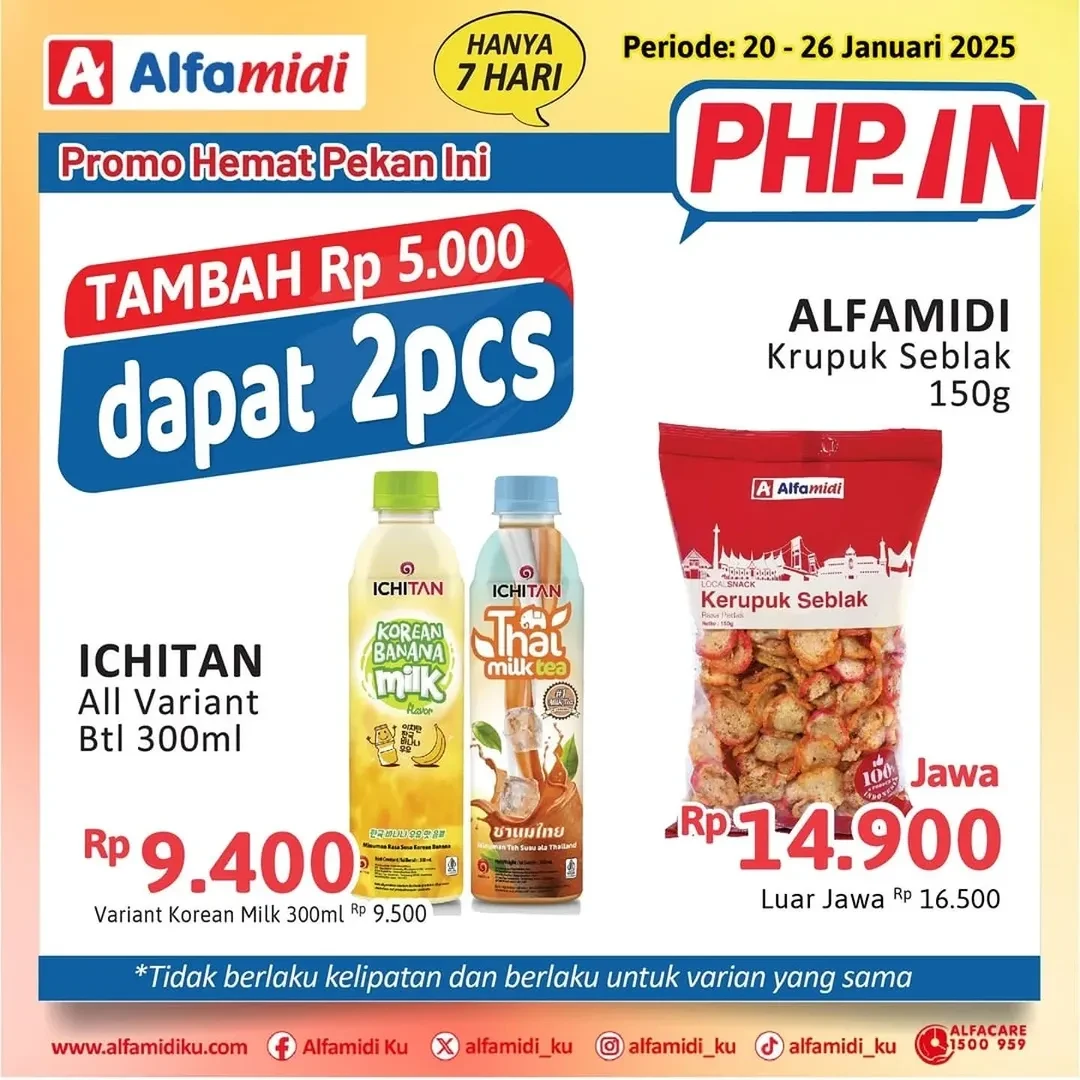 Promo Alfamidi PHPin Periode 20 - 26 Januari 2025 - Image 1