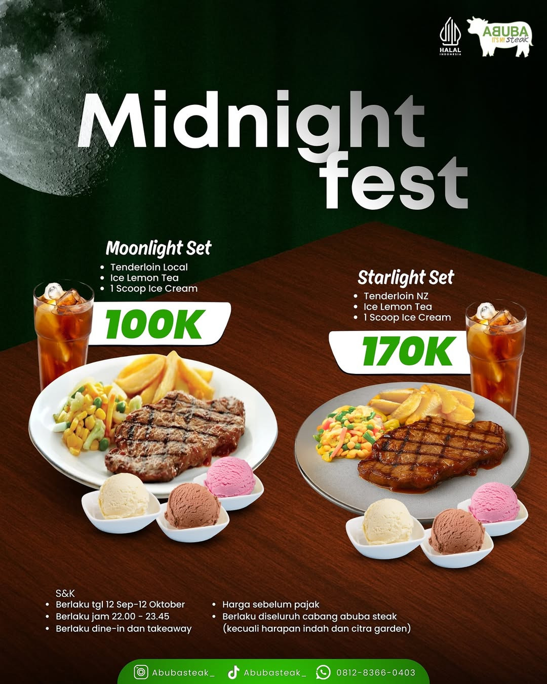 Promo Abuba Steak Midnight Fest Mulai Dari Rp 100.000 - Image 1
