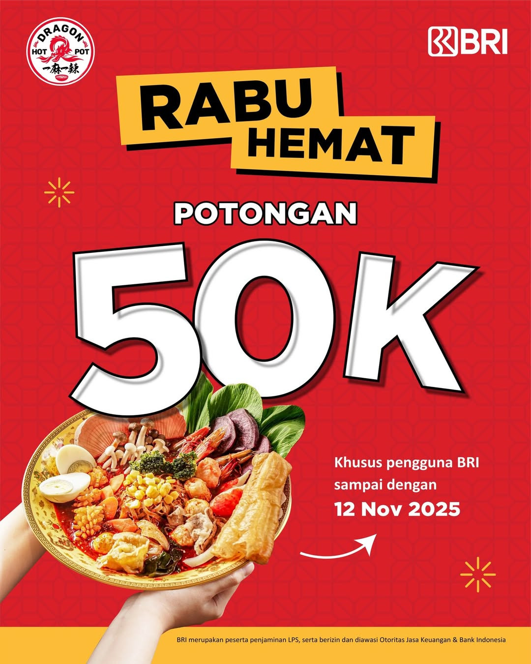 Promo Dragon Hot Pot Rabu Hemat Diskon 50% dengan BRI - Image 2