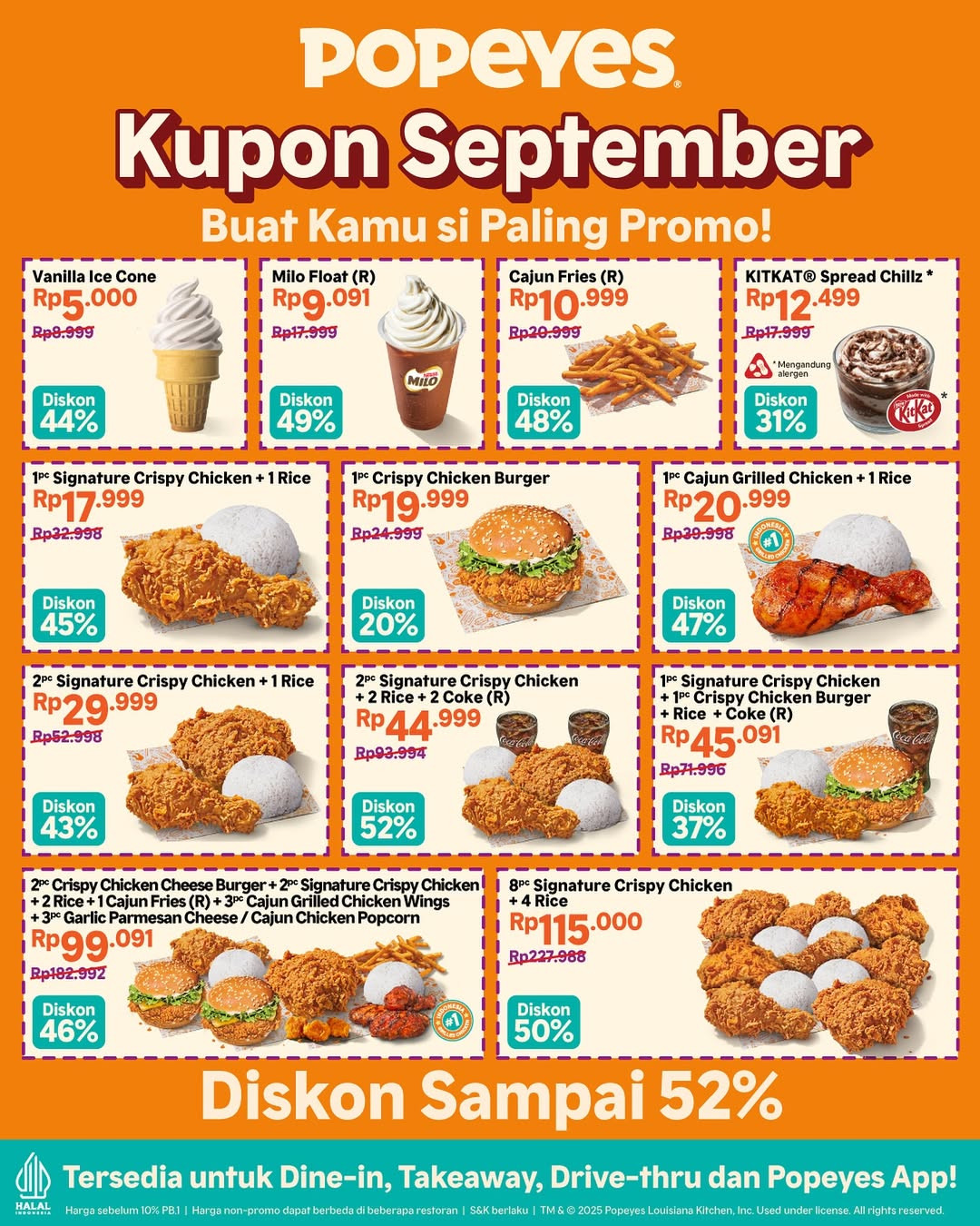 Kupon Promo Popeye's September 2025