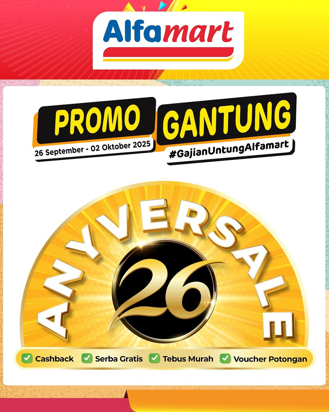 Promo Alfamart Gantung JSM Periode 26 September - 2 Oktober 2025