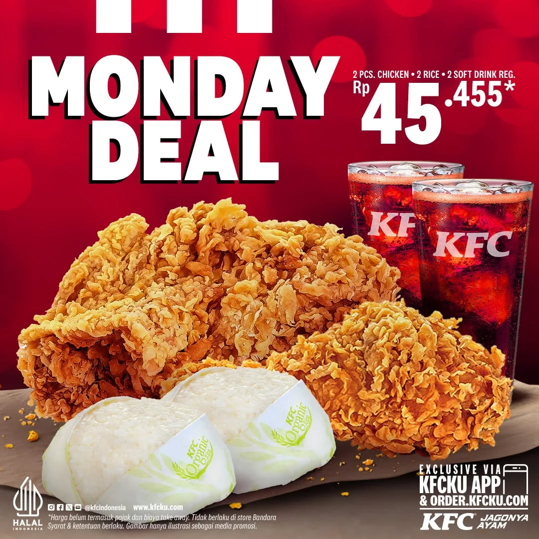 Promo KFC Monday Deal Rp 45 Ribuan - Image 1