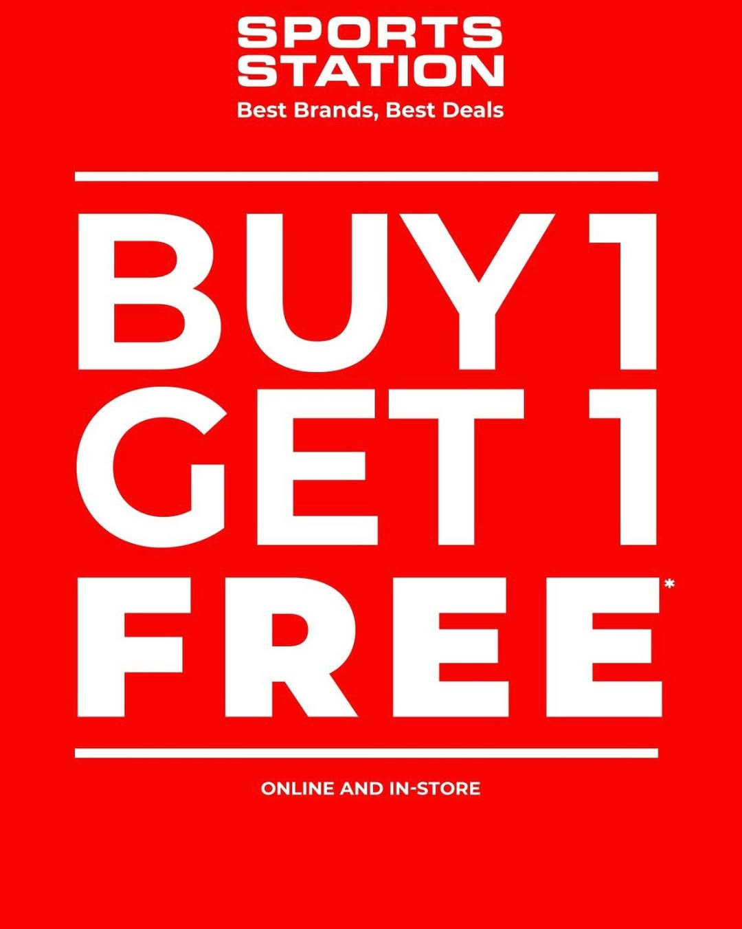Promo Sports Station Buy 1 Get 1 FREE